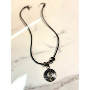 Vintage Sterling Silver Aztec Calendar w/ Turquoise Onyx Inlay - Michele Baratta